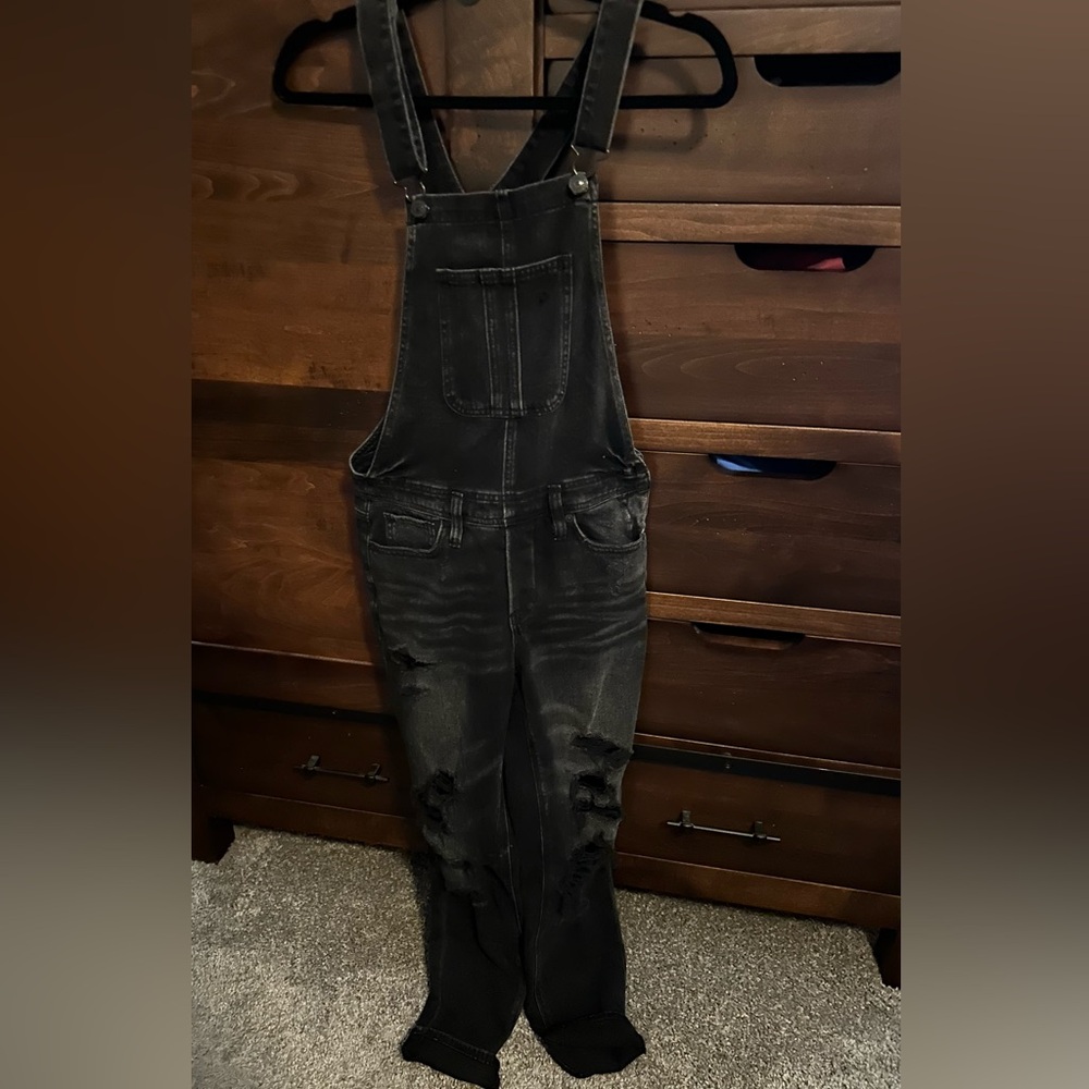 American Eagle Distressed Overalls